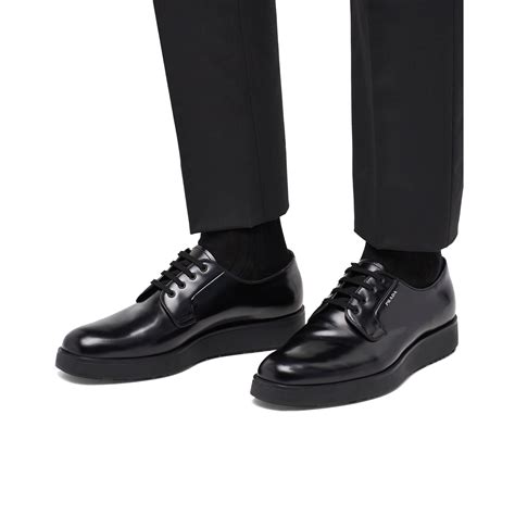 prada brushed leather shoes|prada men's formal shoes.